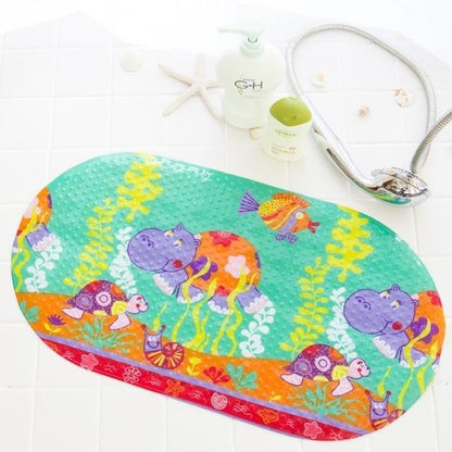 Fun Cartoon Animal Bath Mat Non Slip PVC