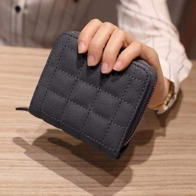 Stylish Plaid PU Leather Wallet Card Holder Purse