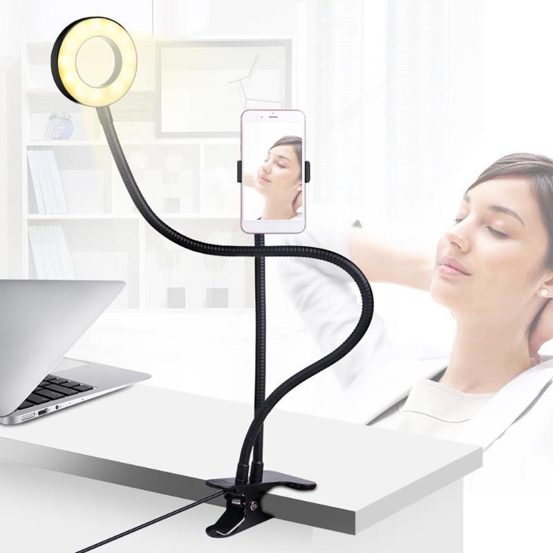 Portable Phone Stand With LED Selfie Light