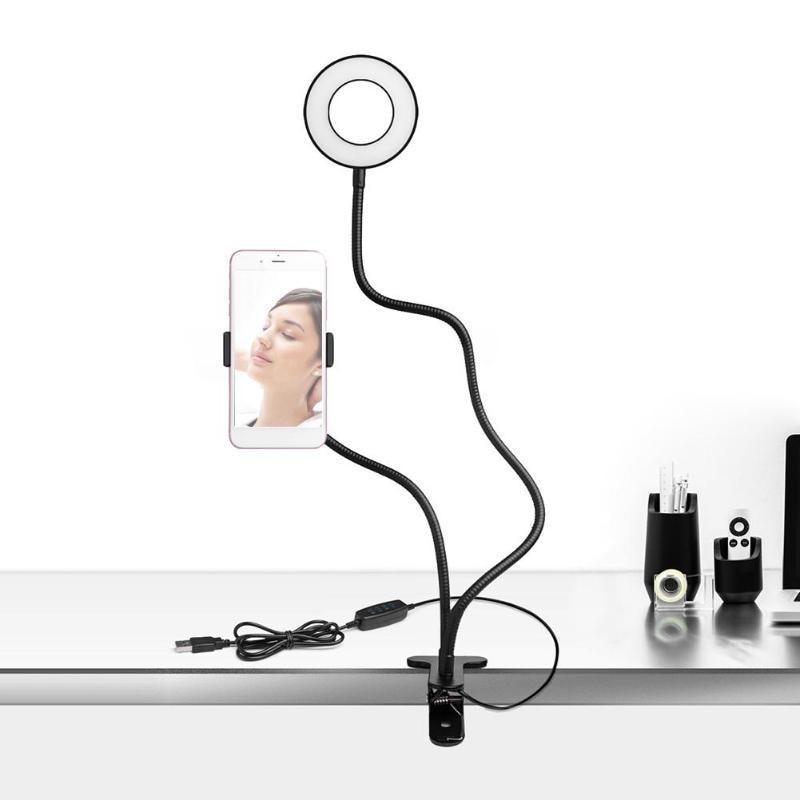Portable Phone Stand With LED Selfie Light