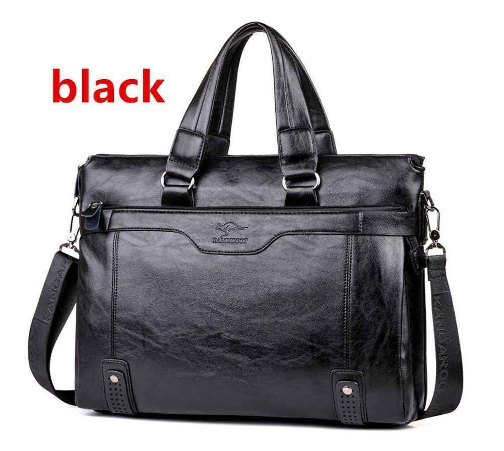 Stylish Men's Executive Leather Messenger Bag - Fesara