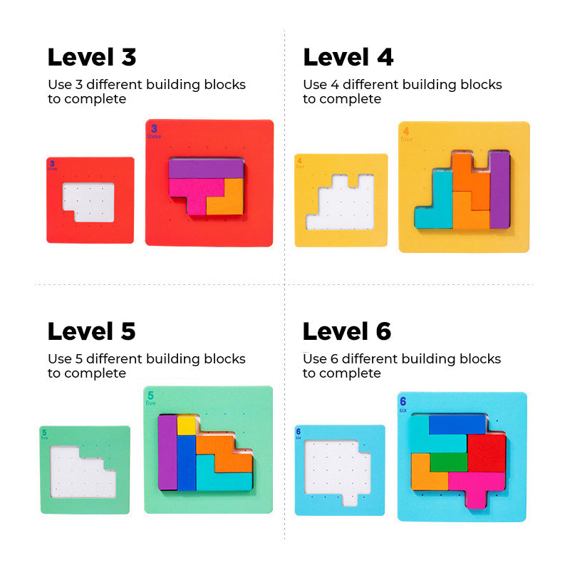 Fun Learning Building Blocks Puzzle Set