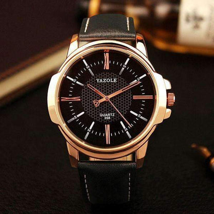 Luxury Men's Gold Quartz Watch - Fesara