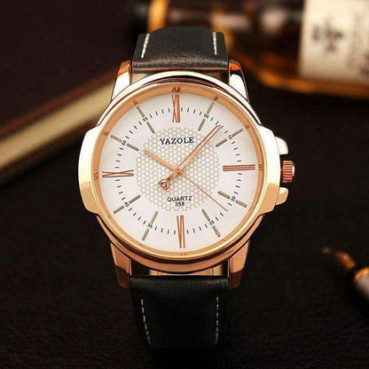 Luxury Men's Gold Quartz Watch