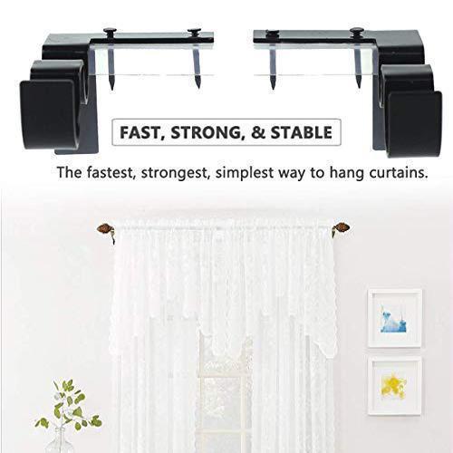 Easy Install Curtain Rod Bracket Set (2pcs)