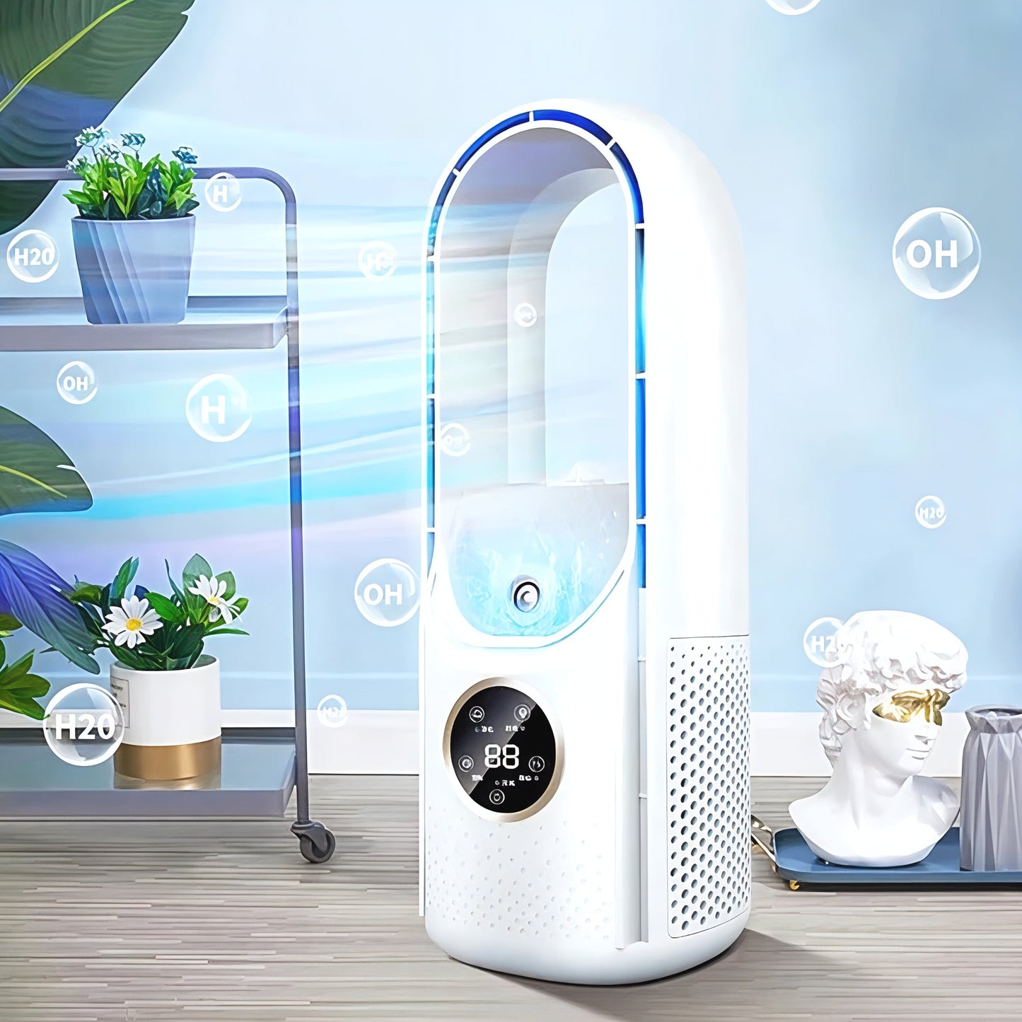 Compact Silent Personal Air Cooling Fan System
