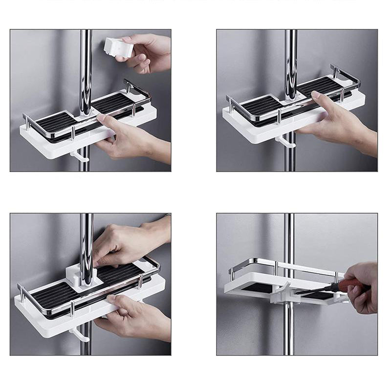 Wall Mounted Shower Caddy - Compact Bathroom Organizer