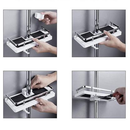 Wall Mounted Shower Caddy - Compact Bathroom Organizer