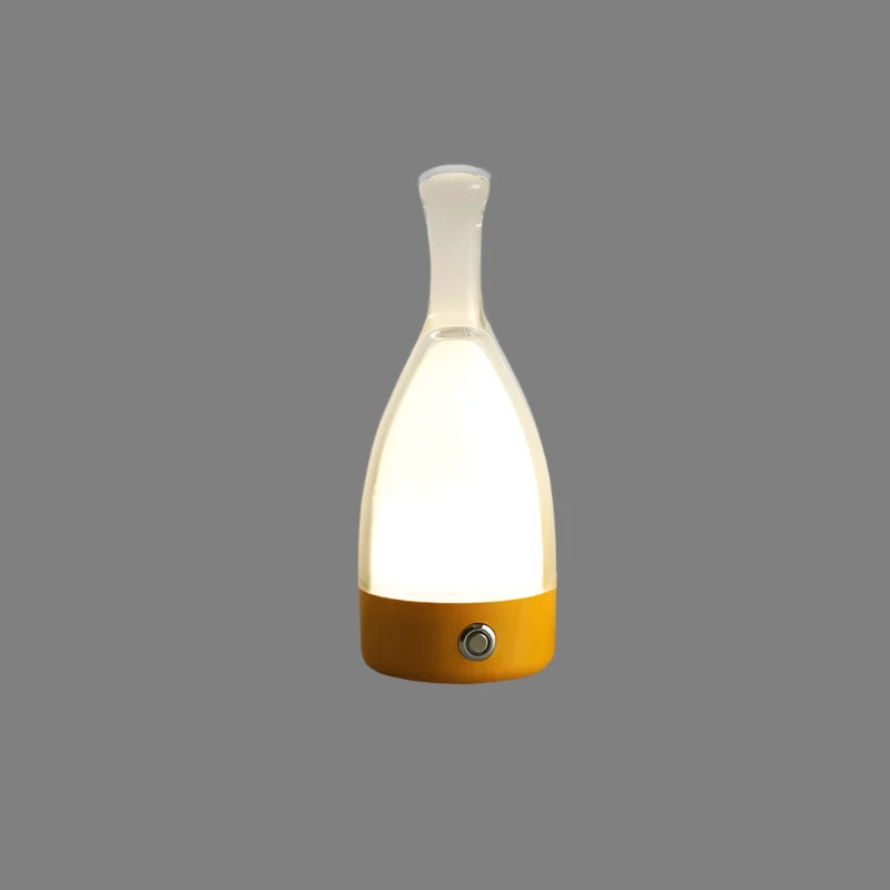 Elegant Glass Wine Bottle Desk Lamp