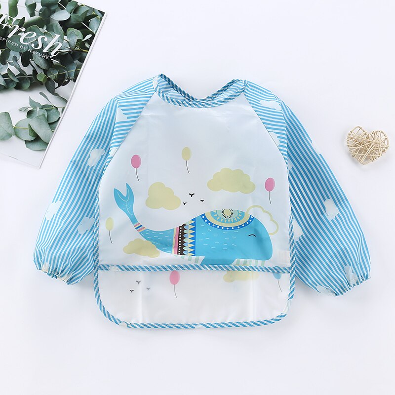 Protective Baby Long Sleeve Waterproof Bib Apron