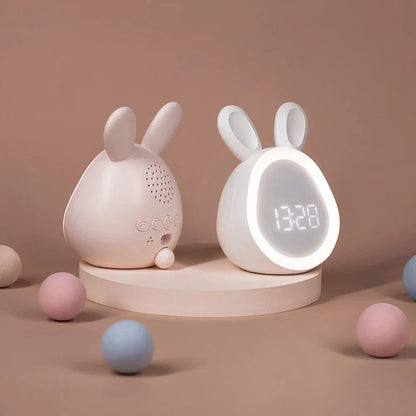 Cute Rabbit Kids Alarm Clock with Night Light
