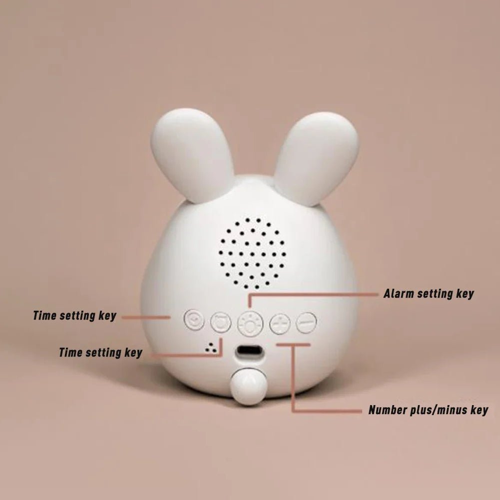 Cute Rabbit Kids Alarm Clock with Night Light