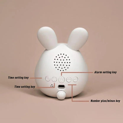 Cute Rabbit Kids Alarm Clock with Night Light