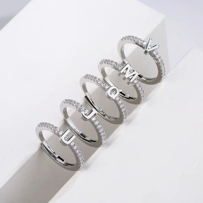 Shining Customizable Alphabet Initial Rings