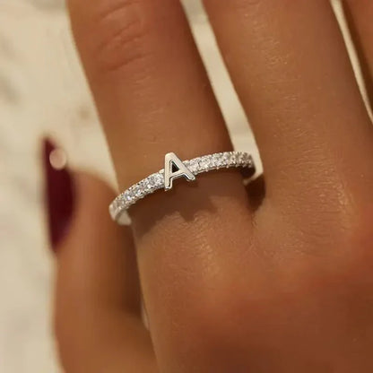 Shining Customizable Alphabet Initial Rings