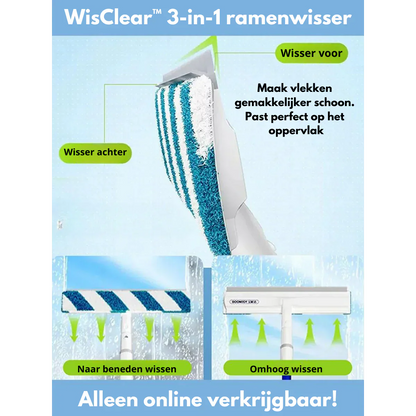 Practical 3-in-1 Window Cleaner with Spray and Squeegee