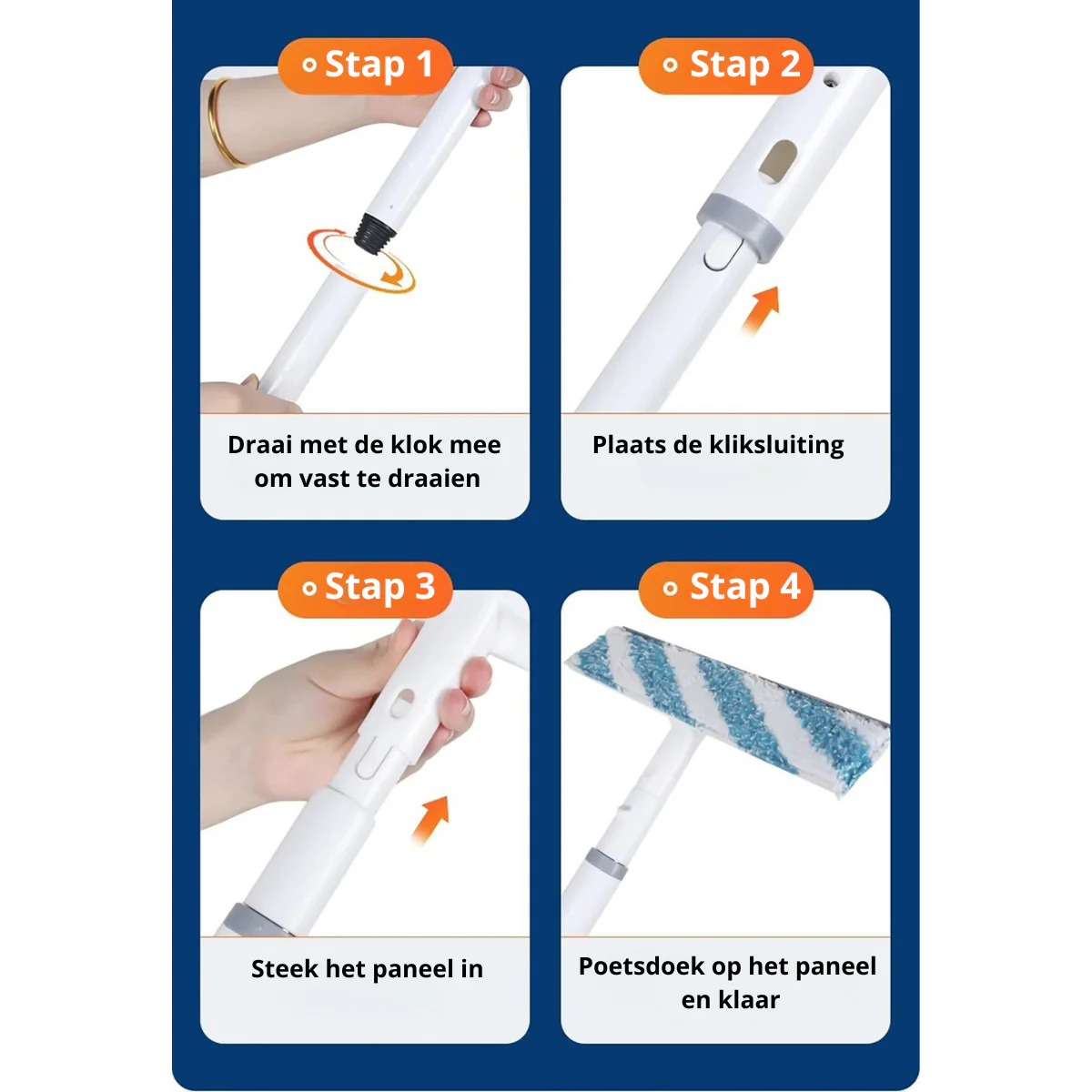 Practical 3-in-1 Window Cleaner with Spray and Squeegee