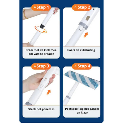Practical 3-in-1 Window Cleaner with Spray and Squeegee