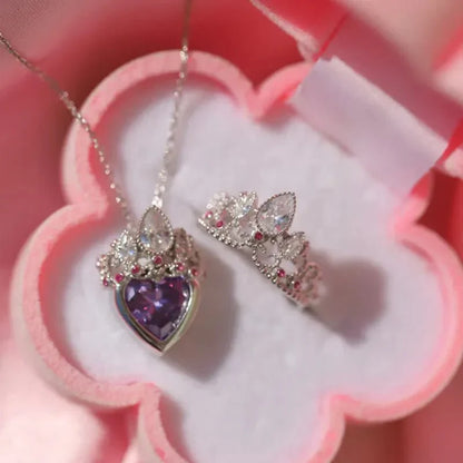 Princess Crown Style Necklaces and Rings