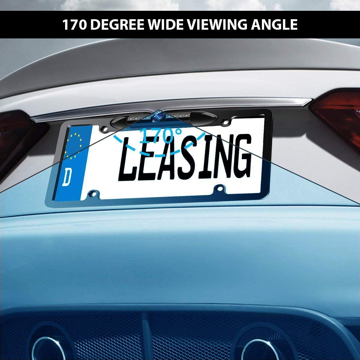 Wide Angle Car License Plate Camera Frame