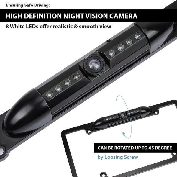 Wide Angle Car License Plate Camera Frame