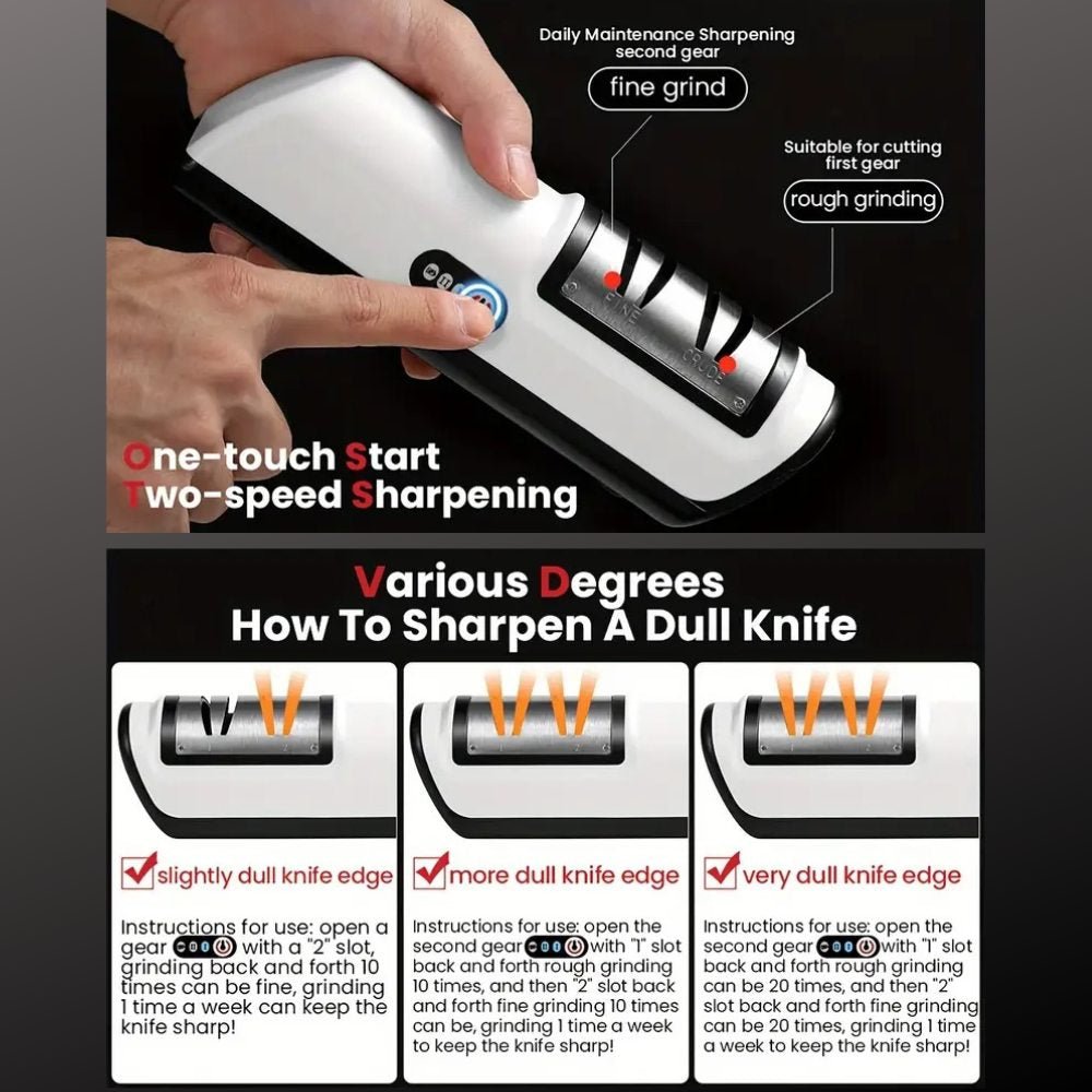 Rechargeable Knife Sharpener - Knife Sharpener - Wild Eye Vision