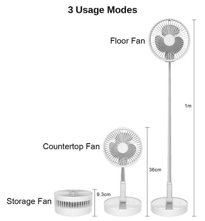 Portable Compact Folding Desk Fan