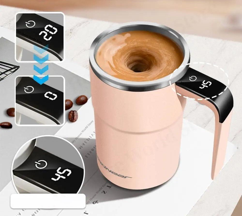Electric Auto Stir Coffee Mug with LCD Display
