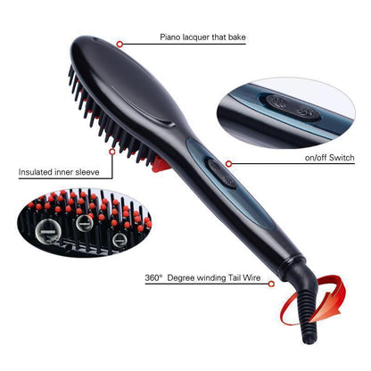 Heat Straightening Hair Brush Comb