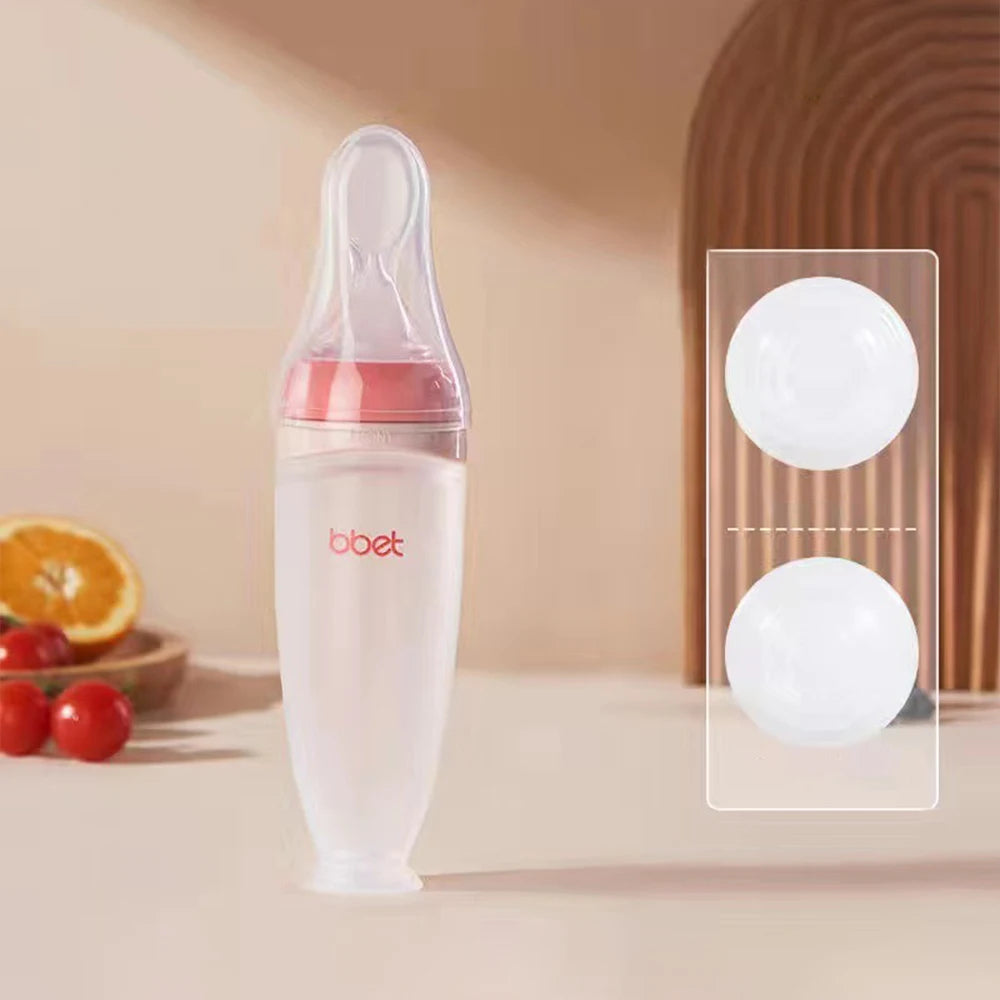 Baby Food Bottle and Spoon Set
