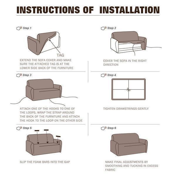Washable Fitted Couch Slipcover