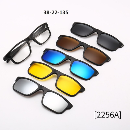Stylish Polarized Sunglasses with Magnetic Lenses