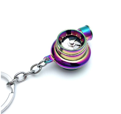Compact Pocket LED Flashlight Fan Keychain