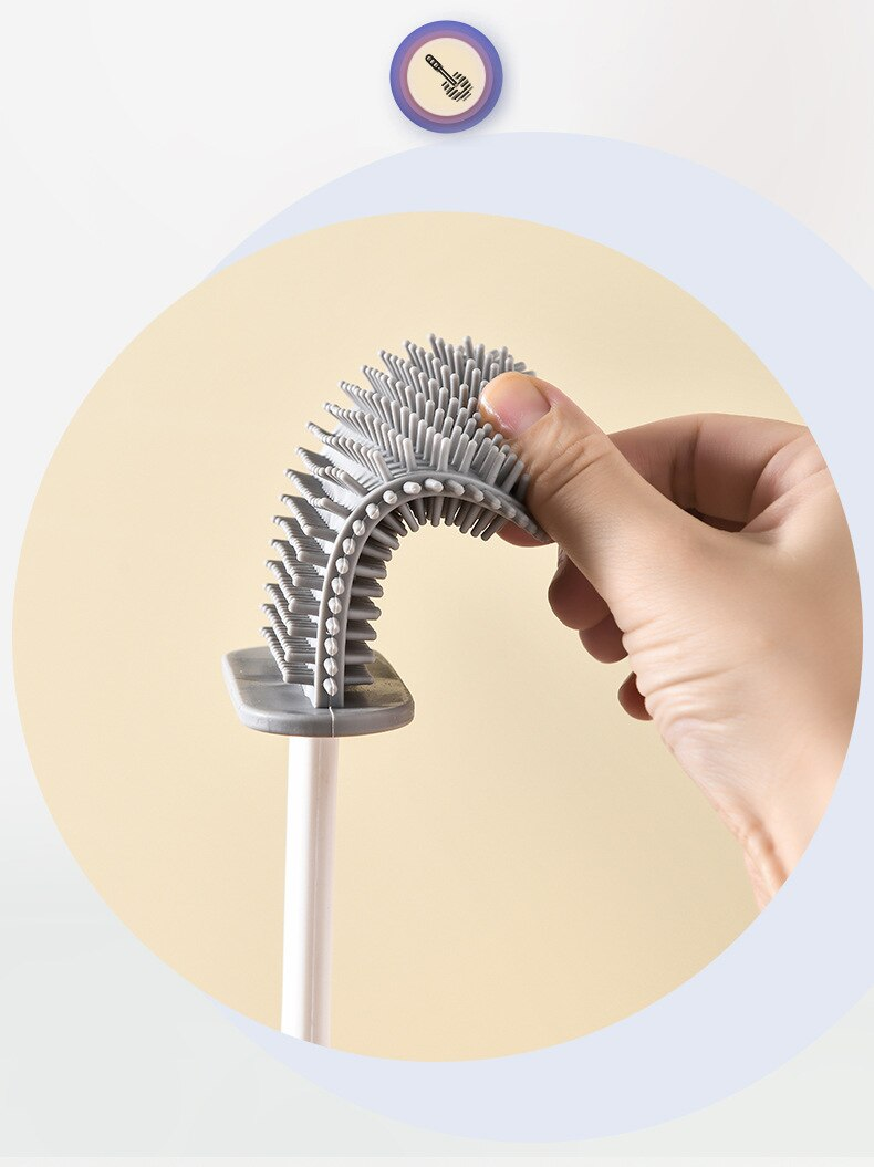 Bathroom Wall Mount Toilet Brush Holder Set