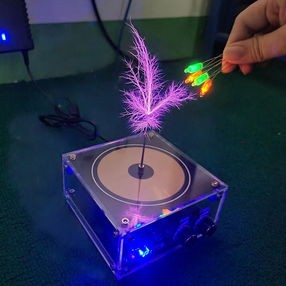 Wireless Rechargeable Sound Lamp with Tesla Coil Technology