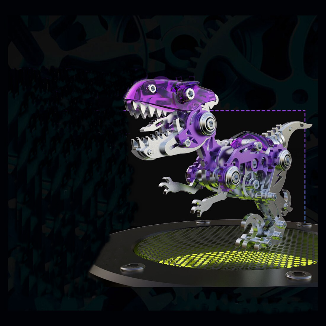 Colorful Wooden Dinosaur Jigsaw Puzzle