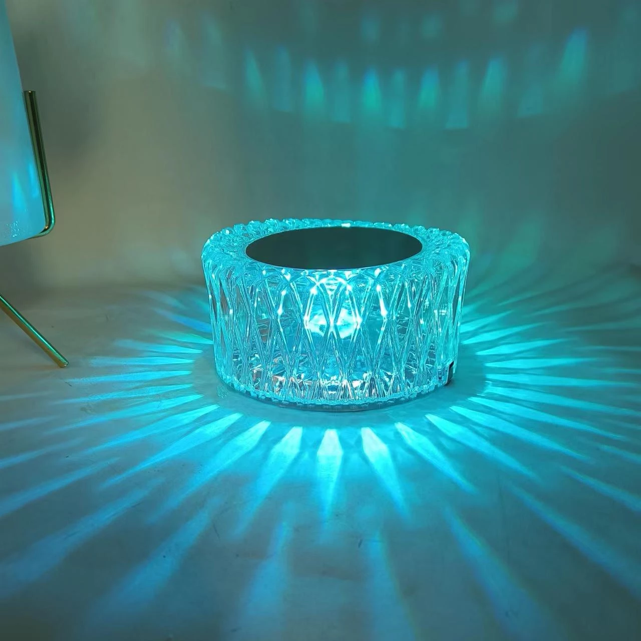 Crystal Bird Cage Desk Lamp