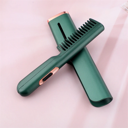 Compact Ceramic Hair Straightening Brush - Fesara