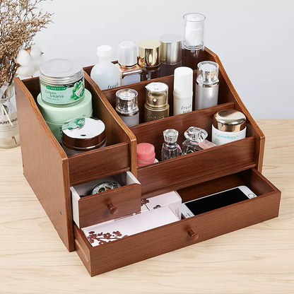 Stylish Wooden Office Desk Organizer