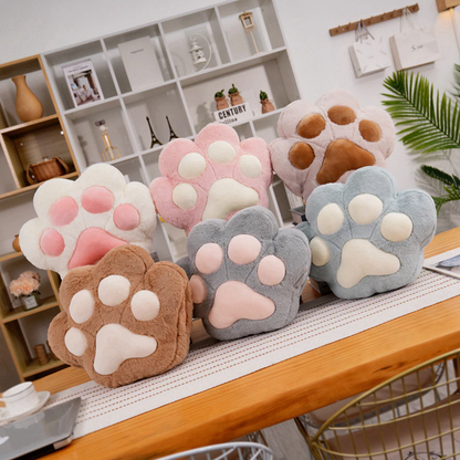 Soft Plush Bear Paw Hand Warmer Cushion