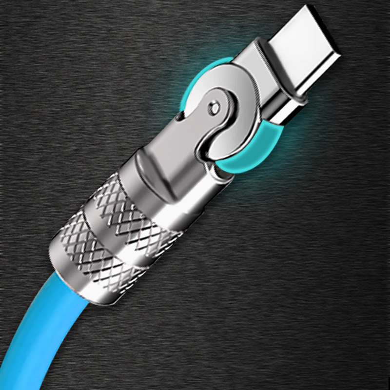 Fast Charging Phone Cable with 360 Rotator - Fesara