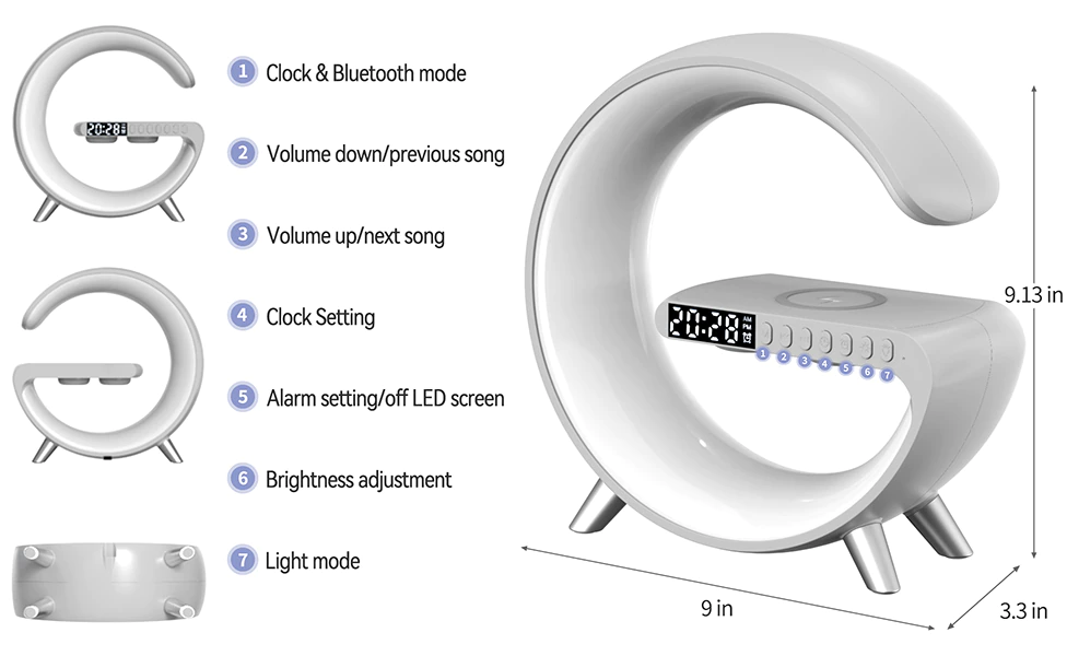 Wireless Charging Bluetooth Portable Speaker