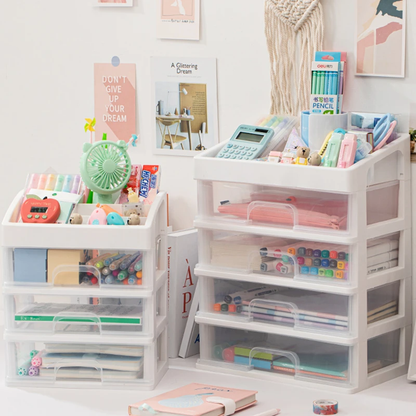 Compact Office Desk Storage Container Box
