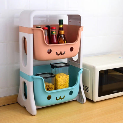Space Saving Foldable Storage Shelf Rack