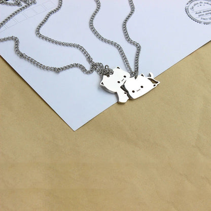Kitty Theme Magnetic Cat Pendant Necklace