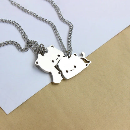 Kitty Theme Magnetic Cat Pendant Necklace