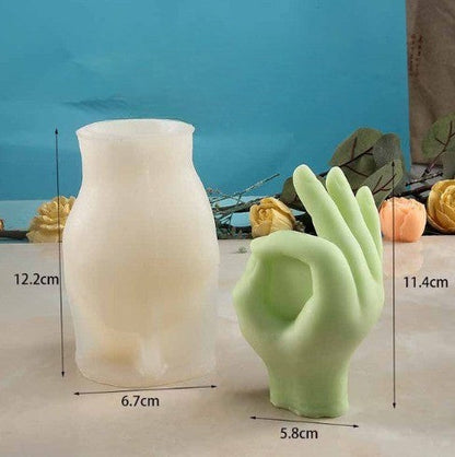 Unique Finger Gesture Artistic Wax Candle Molds