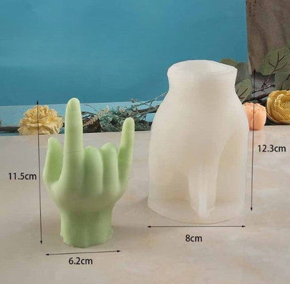 Unique Finger Gesture Artistic Wax Candle Molds