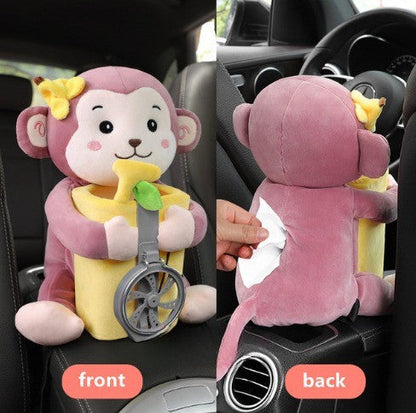 Soft Teddy Bear Armrest Tissue Holder - Fesara