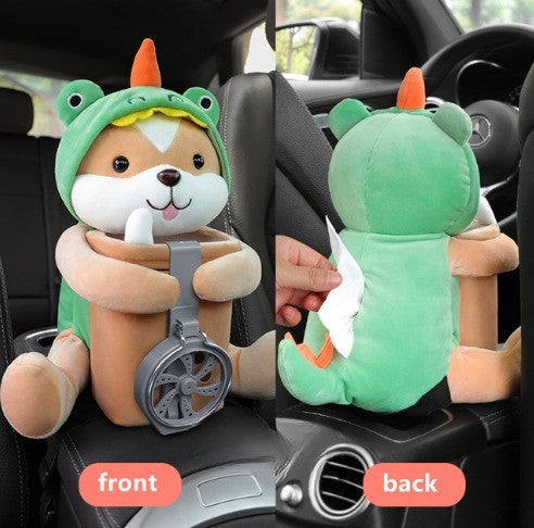 Soft Teddy Bear Armrest Tissue Holder
